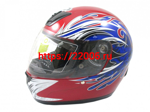 Мотошлем YM-802А красный (XS) Мотошлем YM-802А красный (XS)