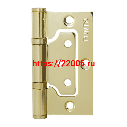 Петля Punto (Пунто) универсальная без врезки IN3200W PB (200-2B 75x2,5) латунь