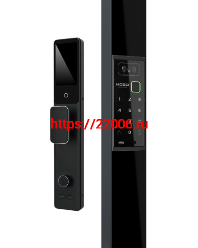 Замок врезной электронный с ручкой-скобой Hogo D01R с распознаванием вен ладони, черный Замок врезной электронный с ручкой-скобой Hogo D01R с распознаванием вен ладони, черный