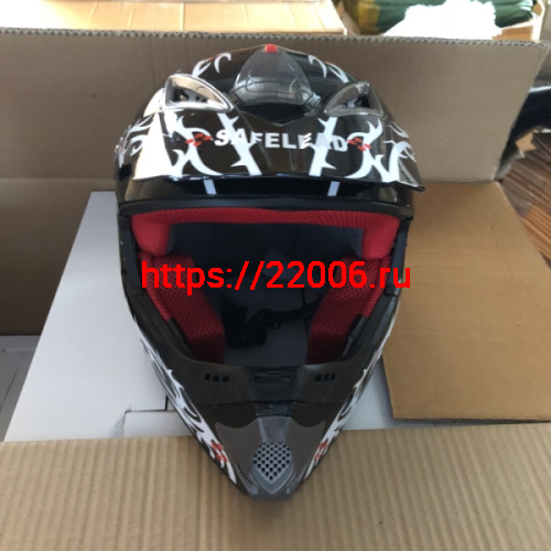 Шлем кроссовый "Safelead" HF-117 NEW черный (B04) размер L фото 2 Шлем кроссовый "Safelead" HF-117 NEW черный (B04) размер L фото 2