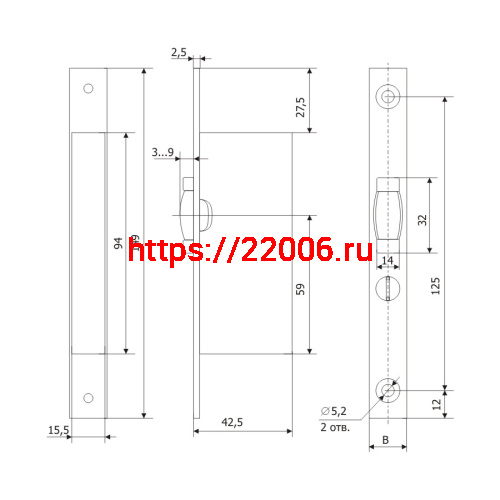 Защелка Guardian (Гардиан) узкопрофильная PROFI 25.1P.24 /128:0296/ фото 2 Защелка Guardian (Гардиан) узкопрофильная PROFI 25.1P.24 /128:0296/ фото 2