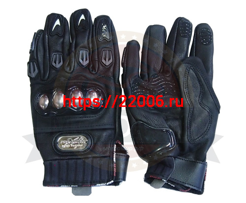 Перчатки PRO-BIKER MCS-06 кожа (черные) вилка на пальце Перчатки PRO-BIKER MCS-06 кожа (черные) вилка на пальце