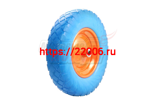 Колесо ПЕНА тачки садовой 8" 4,00-8" (W16) (под ось 20мм)