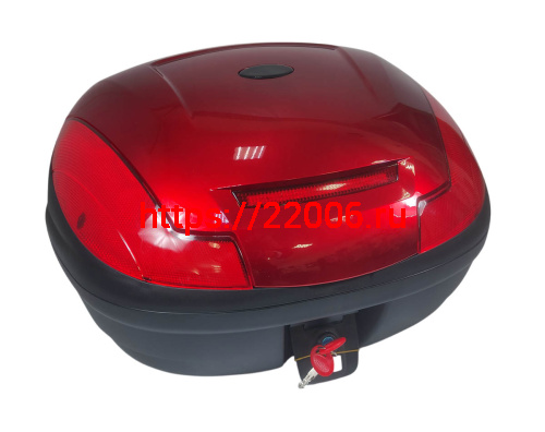 Кофр задний пластик JX А-888, 43 л., черно-красный фото 3 Кофр задний пластик JX А-888, 43 л., черно-красный фото 3