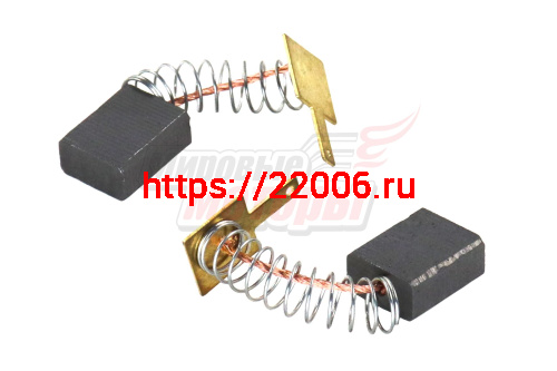 Щетки (№581) Интерскол (6х11х13,5) Поводок пружина,квадрат.пятак