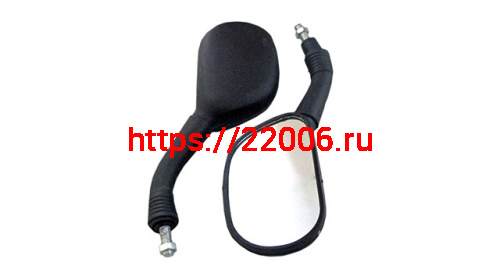 Зеркала заднего вида №13 пластик бобовидное стойка в пластике (утолщенная стойка) М10 1012 Зеркала заднего вида №13 пластик бобовидное стойка в пластике (утолщенная стойка) М10 1012