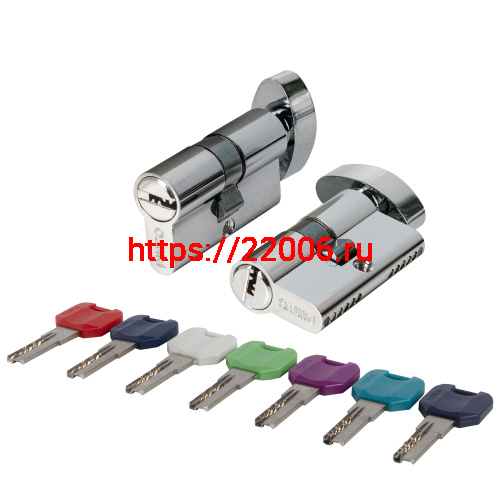 Цилиндровый Punto (Пунто) механизм MaxPro7002Knob60mm(25+10+25) SSC сатин.хром 7key с вертушкой