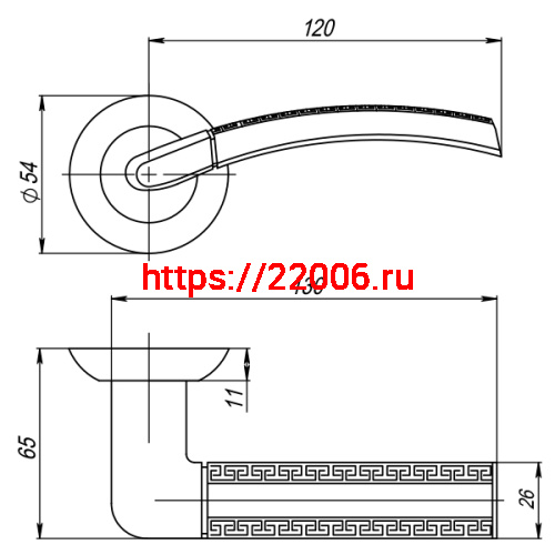 Ручка Punto (Пунто) раздельная GEFEST TL CF-17 кофе фото 3
