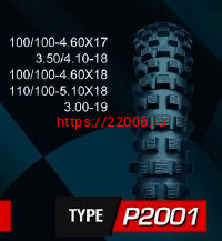 Покрышка 19" 3.00-19 Р2001 без камеры, мотоцикл, кросс, WANDA Покрышка 19" 3.00-19 Р2001 без камеры, мотоцикл, кросс, WANDA