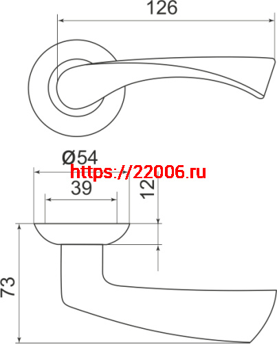 Ручка Armadillo (Армадилло) раздельная Corona LD23-1CP-8 хром фото 3
