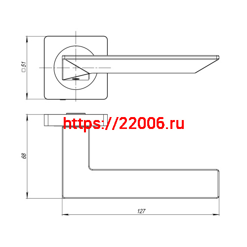 Ручка Ajax (Аякс) раздельная K.JK51.ULTRA (ULTRA JK) CP-8 хром фото 2 Ручка Ajax (Аякс) раздельная K.JK51.ULTRA (ULTRA JK) CP-8 хром фото 2