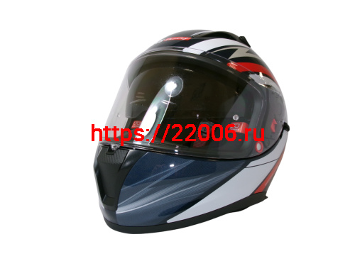 Шлем TVS RACING (Индия) STREET D/V NAVY BLUE RED размер XL, + пинлок в комплекте, очки Шлем TVS RACING (Индия) STREET D/V NAVY BLUE RED размер XL, + пинлок в комплекте, очки