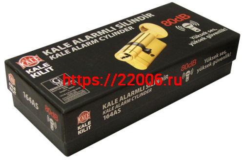 Цилиндровый Kale kilit (Кале килит) механизм со звуковой сигнализацией c вертушкой 164 AS/85 (35+10+40) mm латунь 5 кл. фото 2