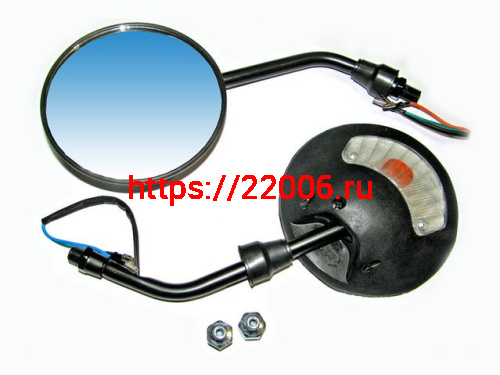 Зеркало №49 черное круглое с повротом М10 Зеркало №49 черное круглое с повротом М10