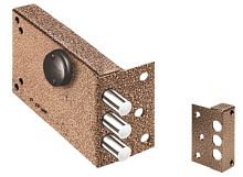 Замок Elbor (Эльбор) накладной Лазурит 1.02.51.КМА никель, сув., 3 риг., зап. коробка, медный антик /40062/