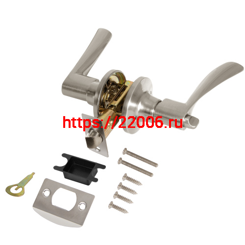 Ручка Punto (Пунто) защелка DK610/BL SN-BK (фик.) мат.никель фото 2 Ручка Punto (Пунто) защелка DK610/BL SN-BK (фик.) мат.никель фото 2