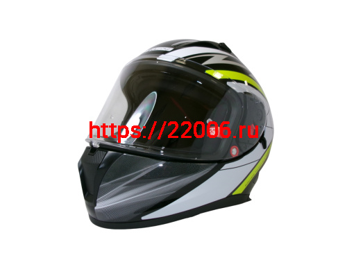 Шлем TVS RACING (Индия) STREET D/V BLACK YELLOW размер L, + пинлок в комплекте, очки Шлем TVS RACING (Индия) STREET D/V BLACK YELLOW размер L, + пинлок в комплекте, очки