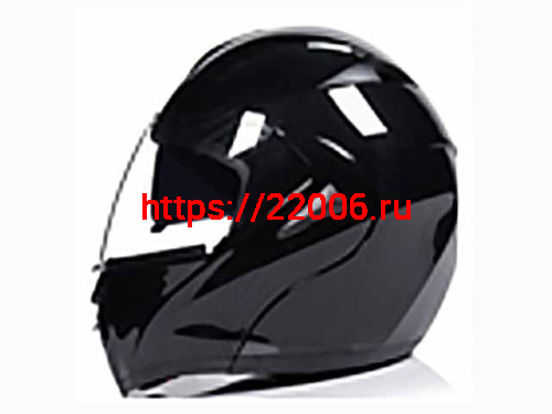 Мотошлем VIRTUE MD-808 трансформер с визором черный карбон (S)