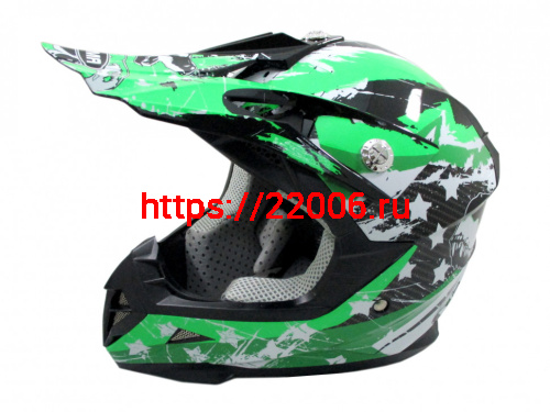 Мотошлем YM-211 KIDS cross черно-зеленый (M) Мотошлем YM-211 KIDS cross черно-зеленый (M)