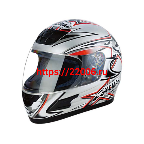 Мотошлем YM-802 серый (L)