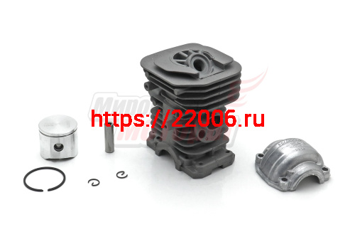 Поршневая группа Husqvarna 141,142 (в сборе) 40сс С крышкой коленвала (ЧЕРНЕНАЯ)