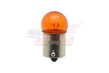 Лампа 12В 10Вт с цоколем Желтая (BA15s)