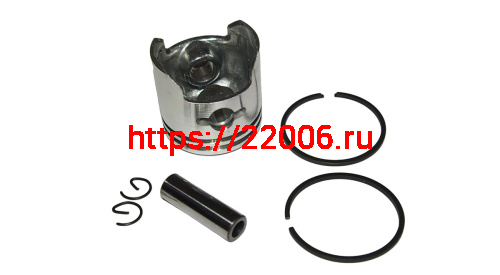 Поршень мотокосы 32 мм в сборе (кольца, палец d8 мм, стопорные кольца) для Shindaiwa DH230 и др.