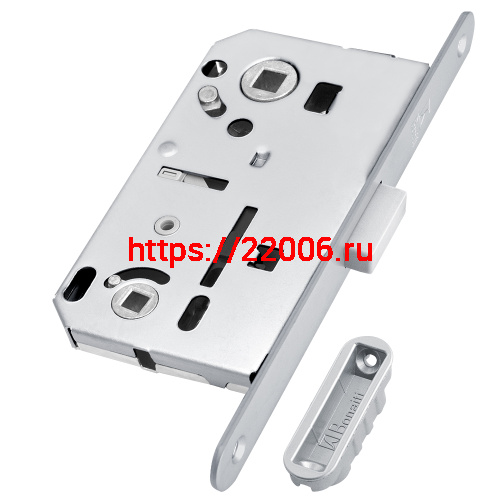 Замок Bonaiti (Бонаити) межкомнатный магнитный под WC B-FORTY N62 с отв. пл. F45 (матовый хром), планка 190 мм Замок Bonaiti (Бонаити) межкомнатный магнитный под WC B-FORTY N62 с отв. пл. F45 (матовый хром), планка 190 мм