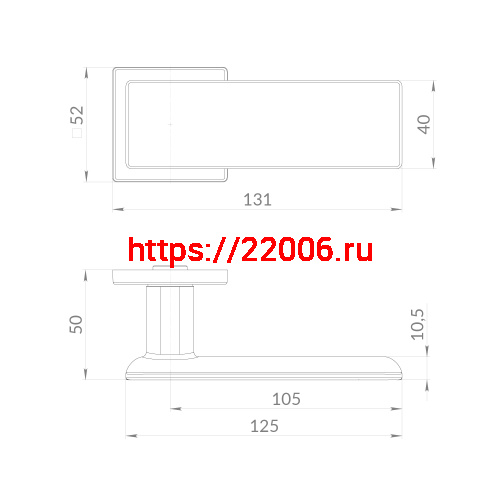 Ручка Punto (Пунто) раздельная K.EST.Q52.OLYMP BL-24 черный фото 2 Ручка Punto (Пунто) раздельная K.EST.Q52.OLYMP BL-24 черный фото 2