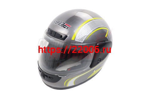 Шлем SAFEBET HF-101 серый глянцевый Q233 "S,M,L,XL,XXL" (интеграл) Шлем SAFEBET HF-101 серый глянцевый Q233 "S,M,L,XL,XXL" (интеграл)