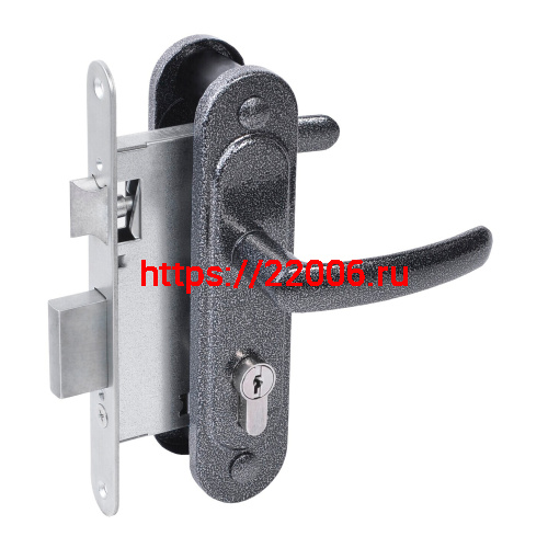 Замок Absolyute (Абсолют) врезной цилиндровый с защёлкой в комплекте с ручкой ЗВ4.2-08 (серебро антик), 4 кл. Замок Absolyute (Абсолют) врезной цилиндровый с защёлкой в комплекте с ручкой ЗВ4.2-08 (серебро антик), 4 кл.