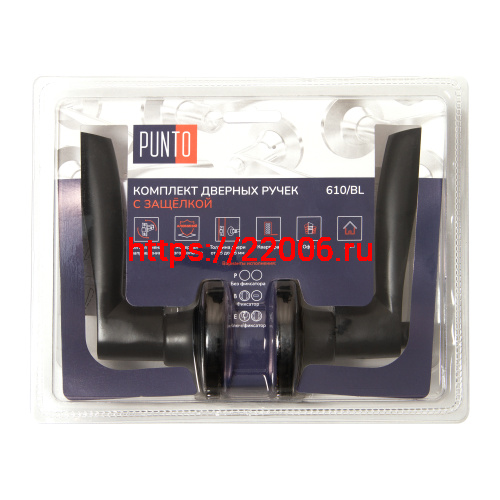 Ручка Punto (Пунто) защелка DK610/BL BL-BK (фик.) черный Ручка Punto (Пунто) защелка DK610/BL BL-BK (фик.) черный