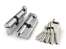 Цилиндровый механизм Fuaro (Фуаро) с вертушкой R602/80 mm-BL (35+10+35) CP хром 5 кл. БЛИСТЕР