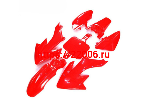 Комплект пластика для питбайка CRF50 (красный) Комплект пластика для питбайка CRF50 (красный)