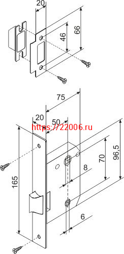 Защелка Fuaro (Фуаро) врезная METF72-50 (F72-50) BL черный фото 3 Защелка Fuaro (Фуаро) врезная METF72-50 (F72-50) BL черный фото 3