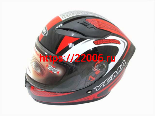 Мотошлем YM-832 Graphics черно-красный (XL) Мотошлем YM-832 Graphics черно-красный (XL)