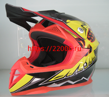 Мотошлем YM-211 KIDS черно-желтый/scull (L) Мотошлем YM-211 KIDS черно-желтый/scull (L)