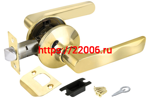 Ручка Fuaro (Фуаро) защелка DK624/BL PB-PS (624/BL PB-P) (без фик.) золото Ручка Fuaro (Фуаро) защелка DK624/BL PB-PS (624/BL PB-P) (без фик.) золото