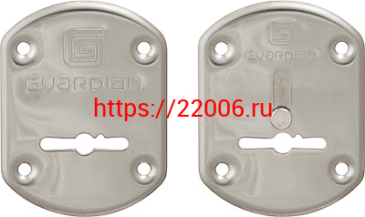 Накладки Guardian (Гардиан) сувальдные "" хром ГХ 21 /пара/, объемная /123:476/ Накладки Guardian (Гардиан) сувальдные "" хром ГХ 21 /пара/, объемная /123:476/