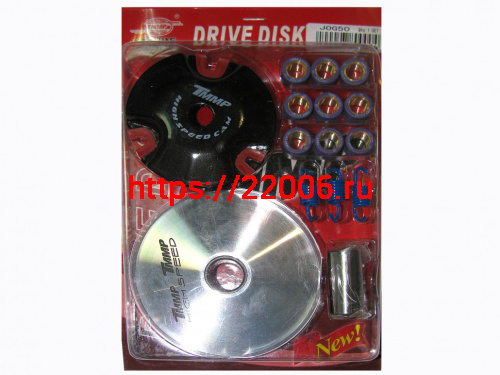 Вариатор спортивный Yamaha JOG-50 в сборе (палец, пружины сцепления, ролики 5/6/7 гр.) ТММР Вариатор спортивный Yamaha JOG-50 в сборе (палец, пружины сцепления, ролики 5/6/7 гр.) ТММР