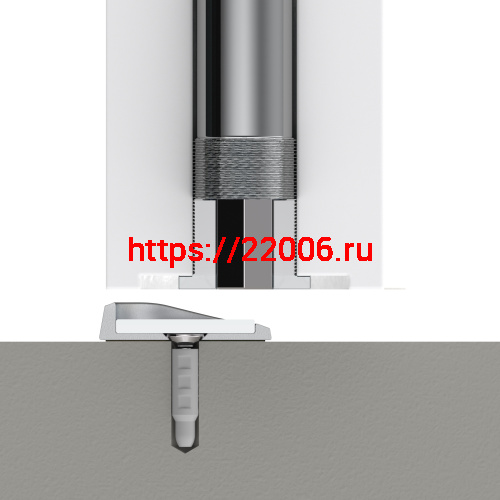 Упор Armadillo (Армадилло) дверной скрытый MAX INOX/2 фото 6