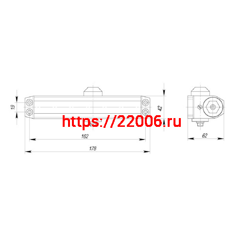 Доводчик Ajax (Аякс) дверной DCTR50-100 hold open WH белый фото 2 Доводчик Ajax (Аякс) дверной DCTR50-100 hold open WH белый фото 2