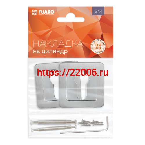 Накладка Fuaro (Фуаро) под цилиндр ET XM SSC/CP-16 сатинированный хром/хром фото 2