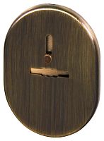 Накладка Fuaro (Фуаро) на сувальдный замок ESC.S-lift.SF/OV.476 (ESC 476) с шторкой AB зелёная бронза