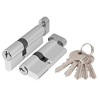 Цилиндровый Ajax (Аякс) механизм (AX102/60) AX1002Knob60 (25+10+25) CP хром с вертушкой