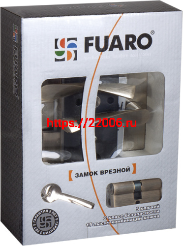 Замок цилиндровый Fuaro (Фуаро) с в комплекте с ручкой LOCKSET.9011 (SET F9011) AB бронза фото 2 Замок цилиндровый Fuaro (Фуаро) с в комплекте с ручкой LOCKSET.9011 (SET F9011) AB бронза фото 2
