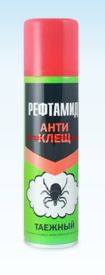 Аэрозоль Рефтамид Таежный ЭКСТРА средство инсектоакарицидное от КЛЕЩЕЙ, 145мл. Аэрозоль Рефтамид Таежный ЭКСТРА средство инсектоакарицидное от КЛЕЩЕЙ, 145мл.