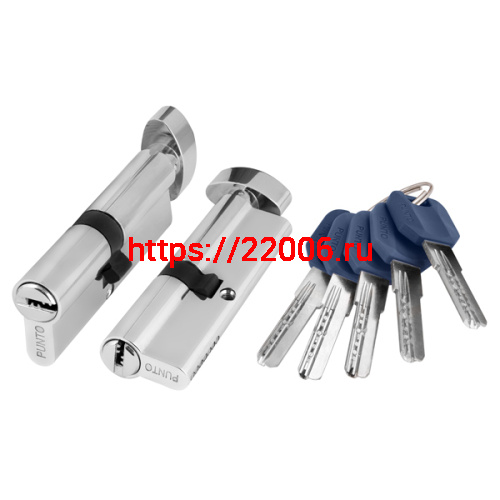 Цилиндровый Punto (Пунто) механизм (Z402/90) Z4002Knob90(40+10+40) с вертушкой CP хром Цилиндровый Punto (Пунто) механизм (Z402/90) Z4002Knob90(40+10+40) с вертушкой CP хром