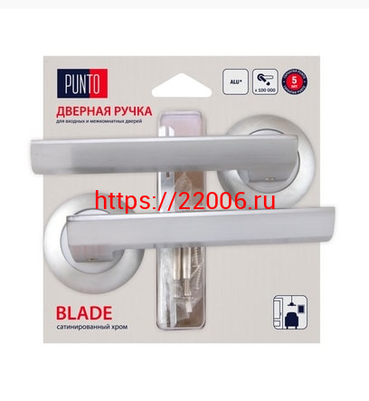 Ручка Punto (Пунто) раздельная BLADE TL/HD SSC-16 сатинированный хром Ручка Punto (Пунто) раздельная BLADE TL/HD SSC-16 сатинированный хром