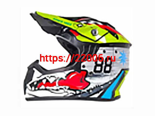 Мотошлем VIRTUE MD-911 Детский Кросс черно-серый с рисунком (S) Мотошлем VIRTUE MD-911 Детский Кросс черно-серый с рисунком (S)